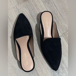 Cole Haan Black Suede Women's Piper Loafer Mule